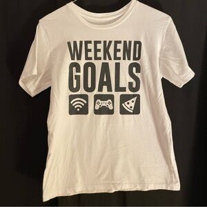 The Children's Place White Weekend Goals Emoji Tee